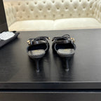 HIGH HEEL SLINGBACKS 65 MM IN BLACK WITH SNAKESKIN PATTERN LAMBSKIN