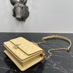 MY CD 24 TOP HANDLE BAG YELLOW LAMBSKIN