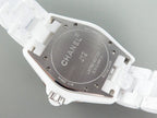 J12 Automatic White Ceramic Diamond Numerals Pink Mop Dial