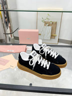 ECRU SNEAKERS IN BLACK SUEDE