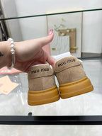 ECRU SNEAKERS IN BROWN BLEACHED SUEDE