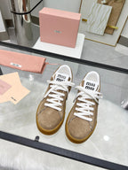 ECRU SNEAKERS IN BROWN BLEACHED SUEDE
