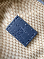LV Speedy 18 Bandoulière Blue Cotton with 3D Damier Denim GHW