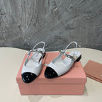 SMALL SQUARE HEAD MARY JANE SANDAL WHITE CALFSKIN