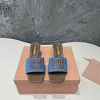 CARAMEL HIGH HEEL WITH AZURE BLUE STRAPS