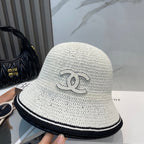 STRAW BUCKET HAT IN WHITE 672972
