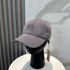 MM BASEBALL CAP IN GREY ORANGE FABRIC BRAND EMBROIDERY