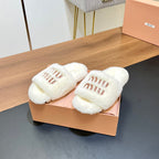 FUR SLIPPER WHITE