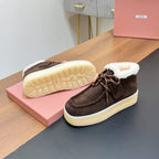 CHUKKA BOOTS IN CHOCOLATE SUEDE WITH WOOL LINING
