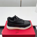 VALENTINO 25S RUNBOOT SNEAKERS IN BLACK LAMBSKIN