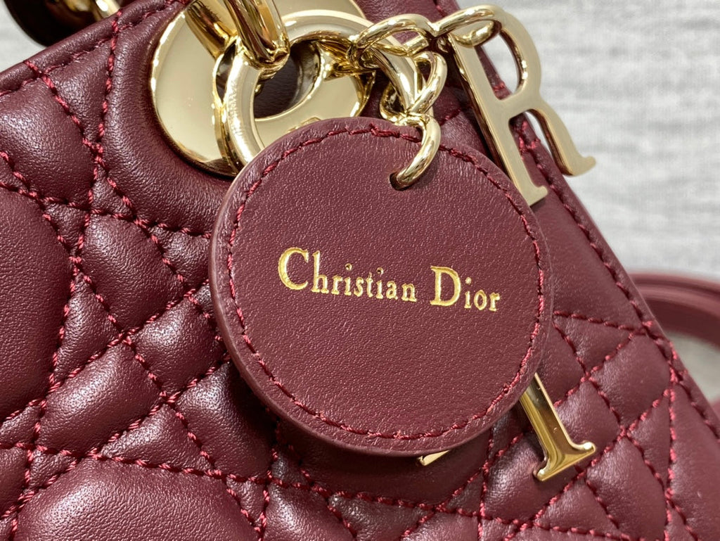 mini lady 17 wine lambskin