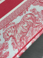medium dioriviera book tote 36 red tiger embroidery canvas