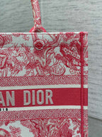 medium dioriviera book tote 36 red tiger embroidery canvas