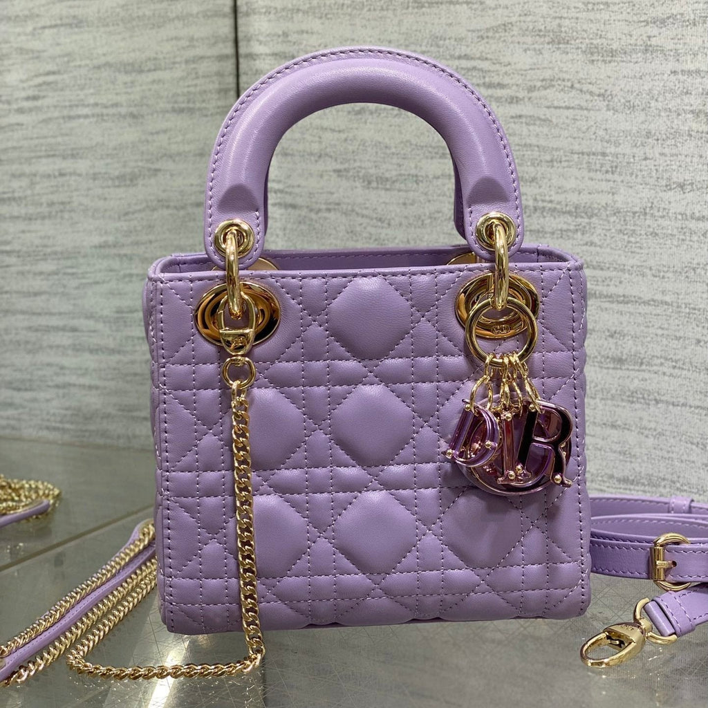 Lady Bag 17cm Violet Lambksin
