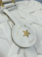 GROOVE 25 BAG IN WHITE CREAM MACROCANNAGE CALFSKIN WITH GOLD HARDWARE
