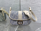 CD Montaigne classic monogram 25 blue white canvas jacquard