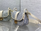 CD Montaigne classic monogram 25 blue white canvas jacquard