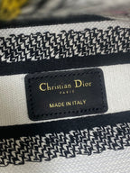 DIOR 25S SMALL LADY D-LITE BAG 24 IN WHITE DIOR FLOWERS CALENDAR ALLOVER EMBROIDERY