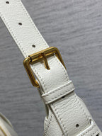 DIOR 25S VOYAGE BAG 34 IN IVORY FLAT MACROCANNAGE GRAINED CALFSKIN
