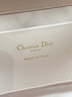 DIOR 25S TOUJOURS VERTICAL TOTE BAG 18 IN LIGHT PINK CALFSKIN WITH CHARM BRACELET STRAP