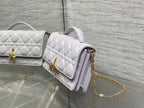 DIOR 25S DIOR TALK PHONE POUCH 21 IN PALE LILAC CALFSKIN GOLD HARDWRE
