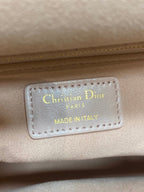 DIOR 25S MEDIUM LADY BAG 24 IN PINK CALFSKIN GOLD HARDWARE