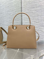 Dior 2025 Bow Bag 28cm Beige Leather 272513