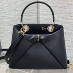Dior 2025 Bow Bag 28cm Black Leather 272519