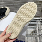 MID LOW LACE-UP ALAN SNEAKERS WITH TRIOMPHE PATCH IN CALFSKIN BLACK