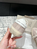 SOUL STAR SNEAKERS IN PINK SUEDE WHITE HEEL TAB