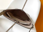 LV M12140 Flore Handbag 28cm Galet Gray Monogram Perforated Cowhide