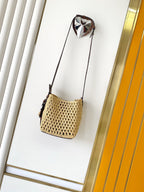 LV M14217 All In BB 16cm Brown Raffia & Cowhide-leather trim