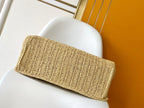 Summer Shopper Tote MM Beige Raffia & Cowhide