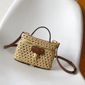 LV Vanity Chain Pouch 19cm Brown Raffia & Cowhide GHW