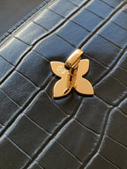 LV 25s Rose Des Vents Handbag 27cm Black Crocodile GHW