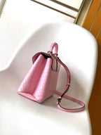 LV 25s Rose Des Vents Handbag 27cm Pink Crocodile Metal HW