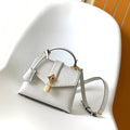 LV 25s Rose Des Vents Handbag 19cm White Lizard GHW