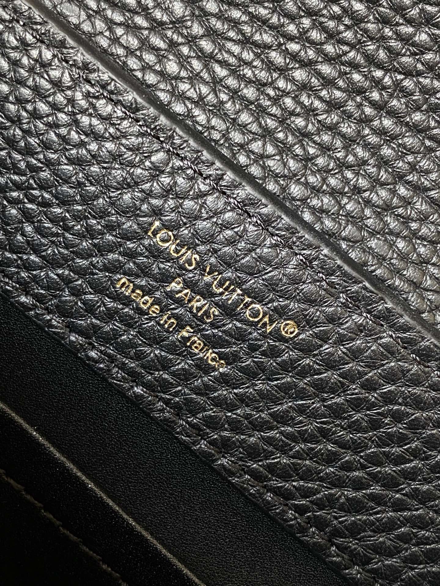 LV Capucines Mini Bedazzled Flower Handle Black Taurillon leather