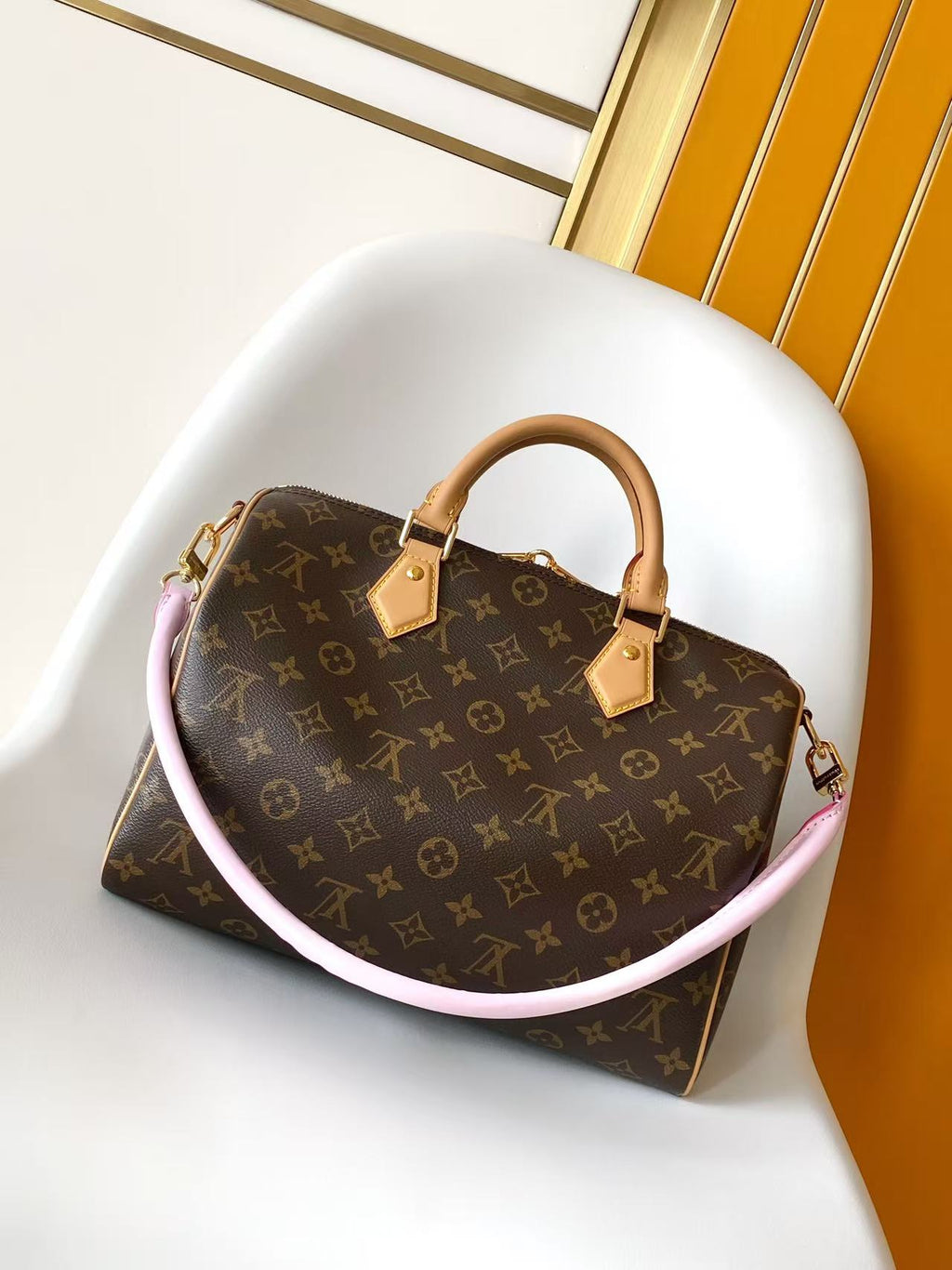 LV M26498 Speedy Soft 30 Brown Monogram Coated Canvas