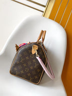 LV M26498 Speedy Soft 30 Brown Monogram Coated Canvas