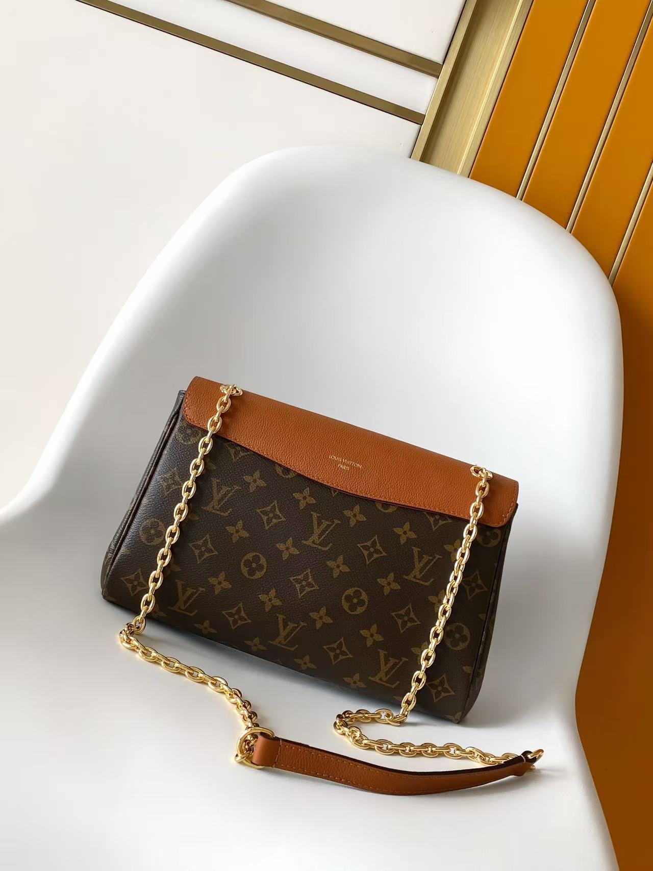 LV M26398 Saint Germain BB Brown Monogram Leather & Coated Canvas