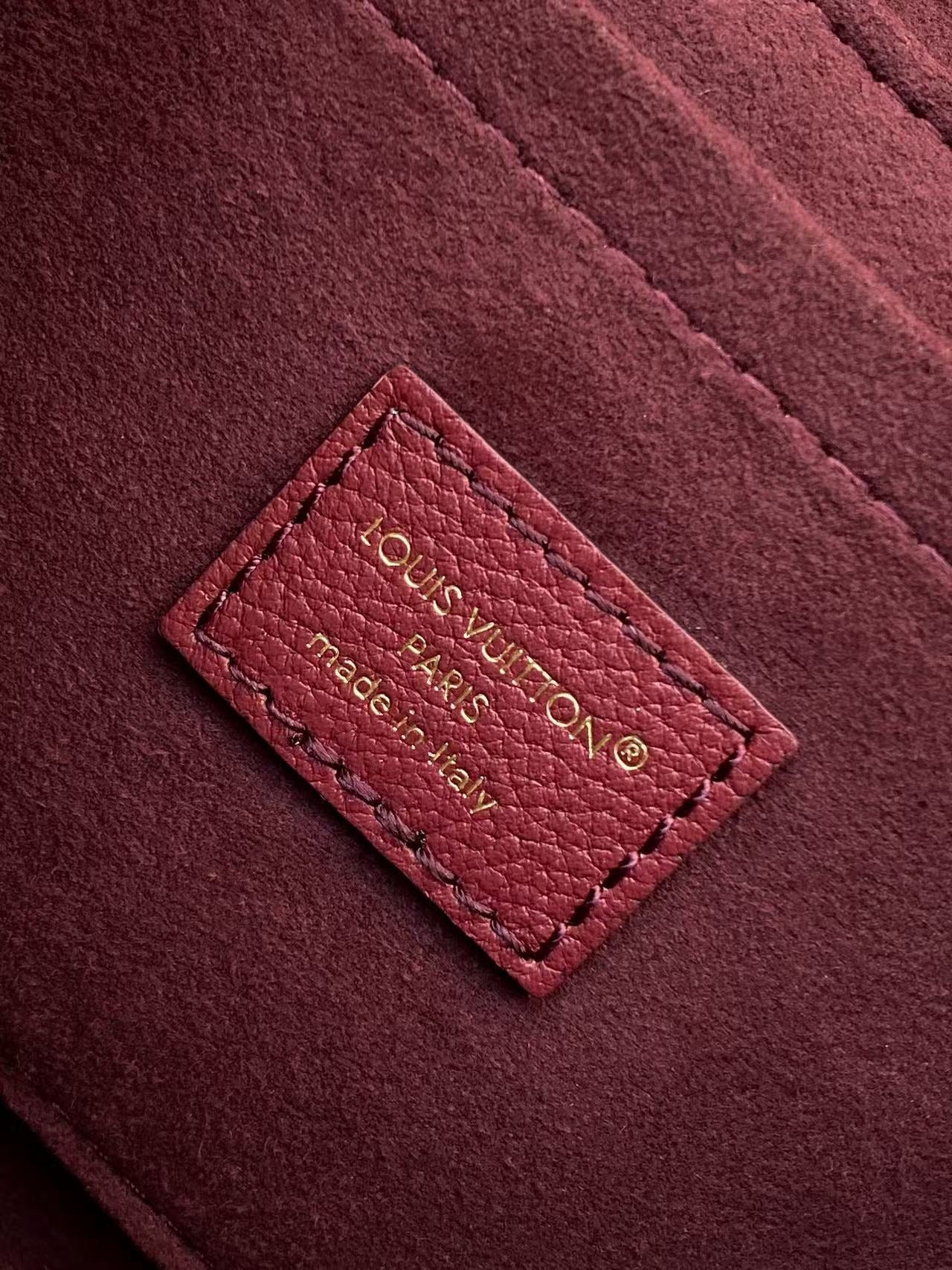 LV Large Saint Germain BB Wine Red Monogram Leather & Coated Canvas