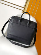 LV Steamer 30 Handbag Black Calfskin