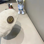 BERRET HAT IN WHITE CREAM TWEED 394274