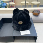 BUCKET HAT IN BLACK FLEECE 397930