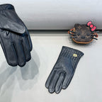 TOUCHSCREEN GLOVES WITH COUPLES EDITON IN BLACK LAMBSKIN 398765