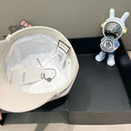 BAKER BOY CAP IN WHITE FABRIC 400797