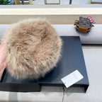 BUCKET HAT IN CAMEL BEIGE FOX FUR 404751