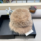 BUCKET HAT IN CAMEL BEIGE FOX FUR 404751