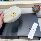 BERET HAT IN WHITE WOOL 406971